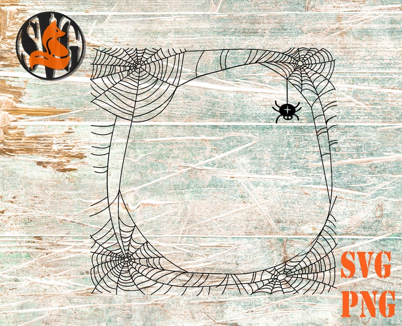 Spider Web Rectangle Frame SVG Halloween Spiderweb Cobweb Web - Etsy