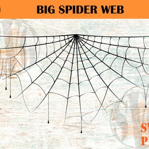 Spider Web Halloween SVG PNG Torn Semicircular Spiderweb Halloween party decor File for cricut silhouette SVG