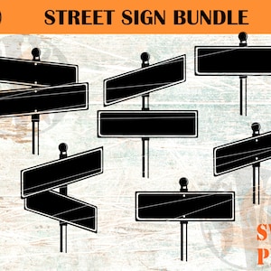 Cricut 用の道路標識の空白 SVG PNG バンドル ファイル、道路標識の空白 svg、道路方向標識 svg、交通標識 svg