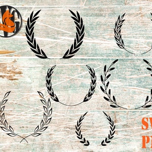 Lorbeerkranz Olivenzweig SVG Bundle Digital Download Dateien für Cricut Silhouette