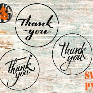 Dank u cirkel SVG PNG hand schrijven dank u ronde frame SVG bundel digitale downloadbestanden voor cricut silhouet