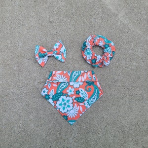 Pet Bandana | Bowtie | Scrunchie - Bright Paisley