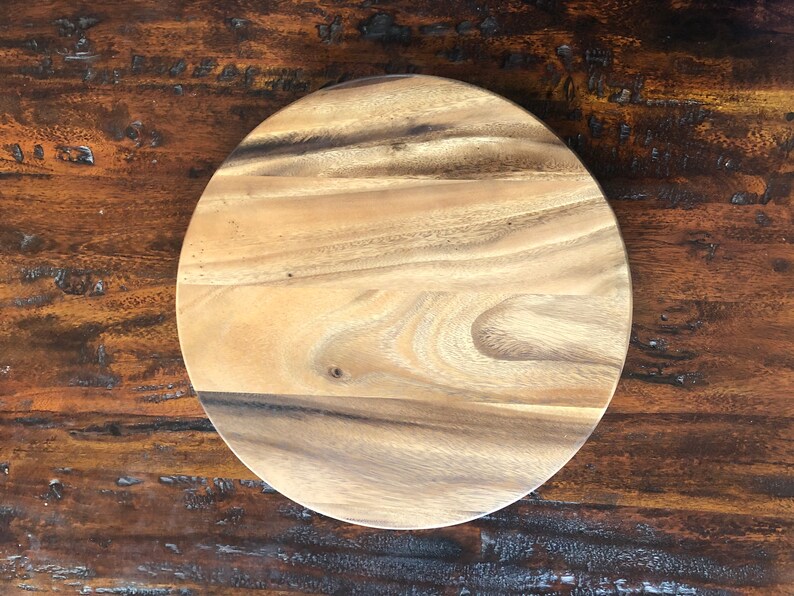 16 Lazy Susan Laser Engraved Wood Wrap Around Text Customized Serving