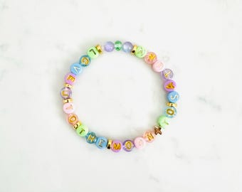 Love You To The Moon And To Saturn Lyric Friendship Bracelet | Taylor Eras Tour Merch Gift | Seven Folklore Evermore Music Song | ONLY ONE