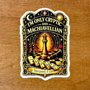 Pegatina con letra críptica y maquiavélica / Taylor Eras Mastermind Midnights Showgirl Lover / Resistente al agua / Protector para portátil o botella de agua
