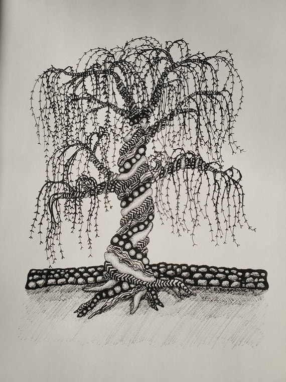 Zentangle Tree - Etsy