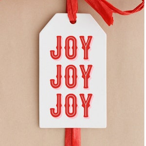Etiqueta de regalo de Navidad, etiqueta de regalo de Navidad rosa (juego de 15)