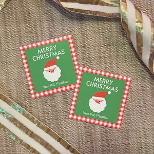 Weihnachtsmann Geschenkanhänger, Weihnachtsgeschenkanhänger, Kindergeschenkanhänger (12er Set)