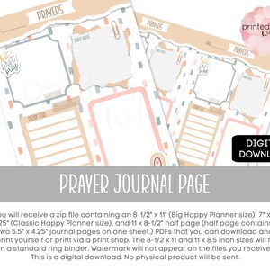 Printable Prayer Journal Page, Prayer Page Download, Happy Planner ...