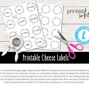 Customizable Charcuterie Board Labels, Customizable Cheese Picks ...