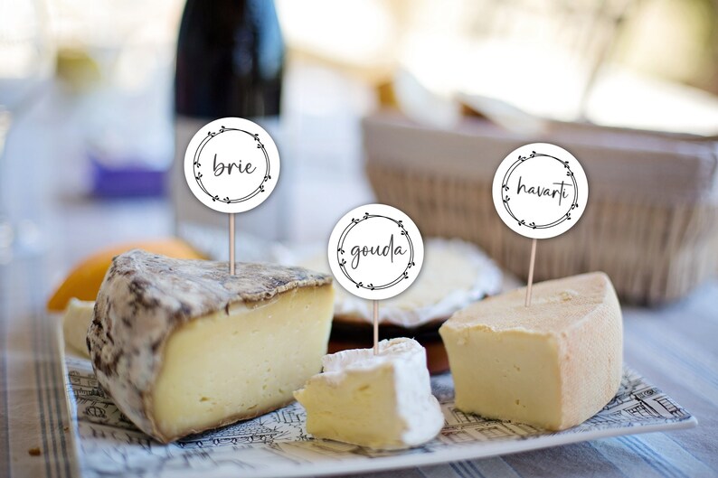 Customizable Charcuterie Board Labels, Customizable Cheese Picks