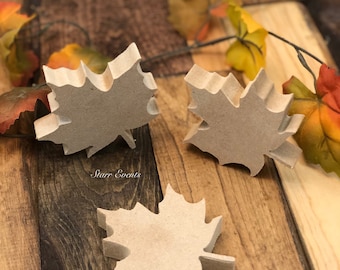 Fall leaf cut outs. Fall decor.  DIY Unfinished maple leaves. Unfinished leaf cutouts Tier tray leaves Do it yourself fall crafts.
