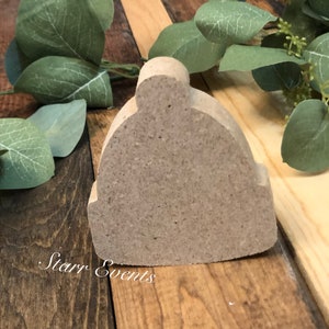 DIY Unfinished wood snow hat. Unpainted winter tier tray decor. wood cutouts. Do it yourself winter decor. Winter Toboggan Christmas decor