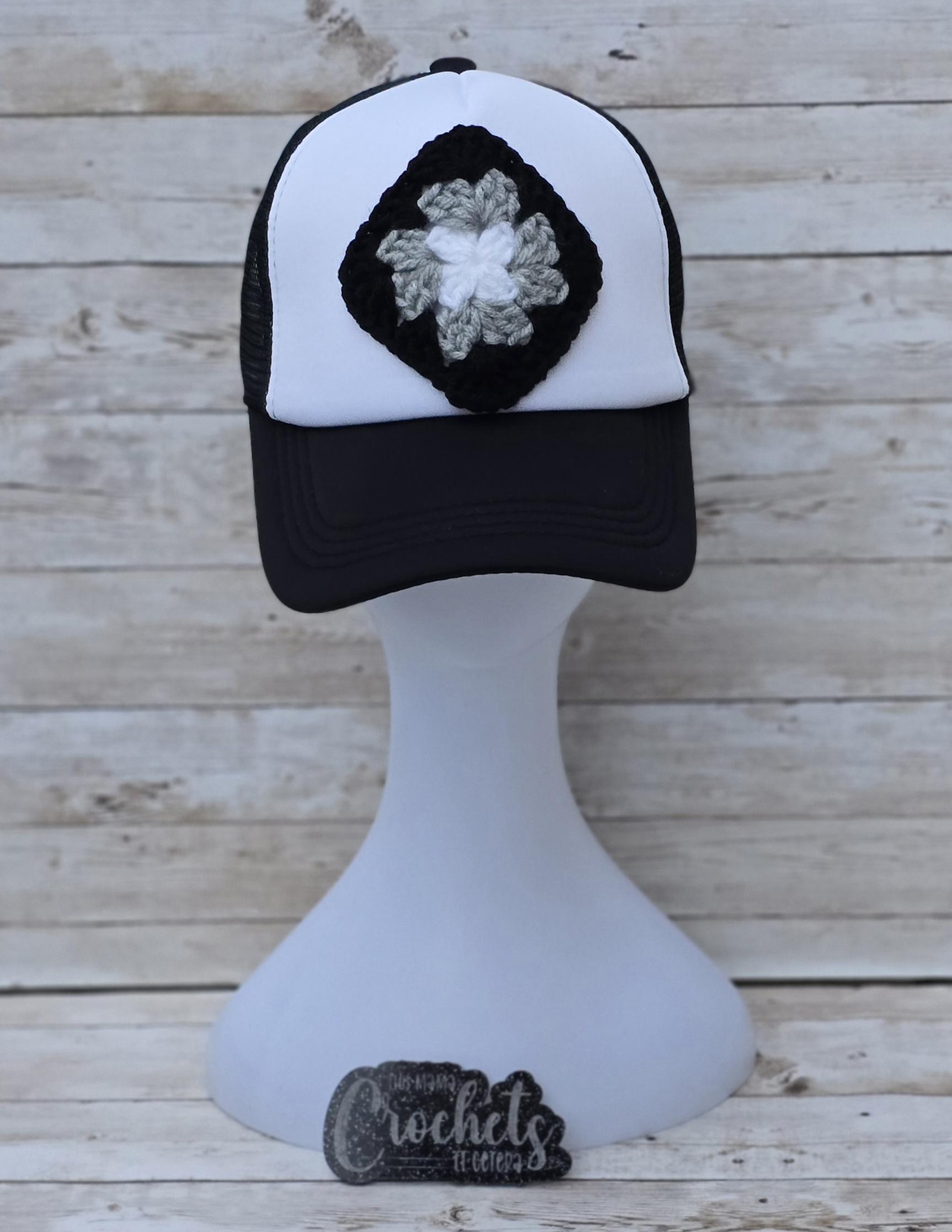 Hand Crocheted Granny Square Trucker Hat - Etsy display picture 2