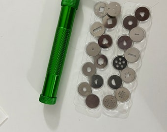 Kit d'extrusion pour pâte polymère. 21 pièces À utiliser avec la fabrication de bijoux en pâte polymère, résine, acrylique, fondant