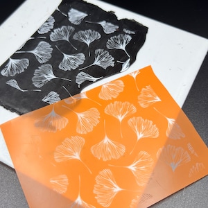 Silkscreen | Stencil | Polymer Clay Tools | ginkgo leaves