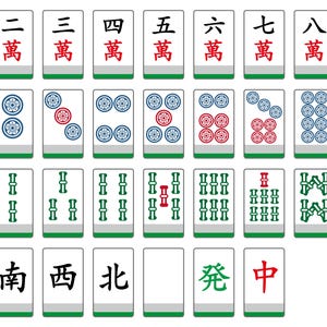 Water transfer images for polymer clay, mahjong tile charms 509