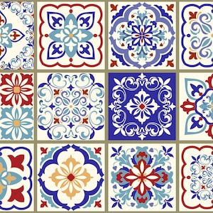 Immagini di trasferimento ad acqua per argilla polimerica, solubili in acqua, trasferimenti di argilla polimerica, piastrelle marocchine, 20