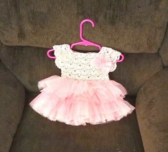 Beautiful Ruffle Baby Girl Dress With Matching Headband Etsy
