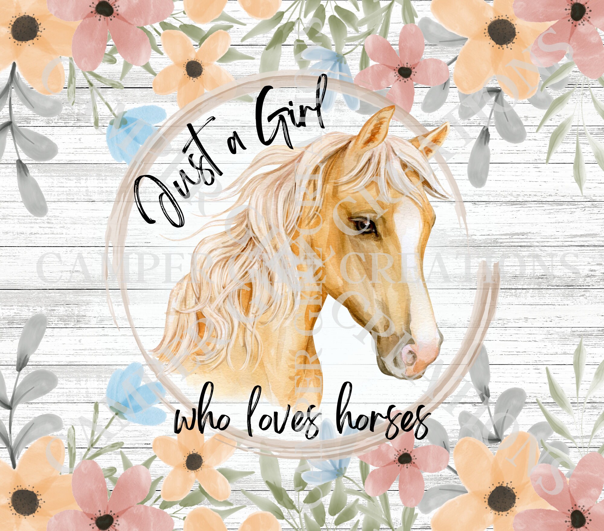 Just a Girl Who Loves Horses Two Designs INCLUDED 20 Oz Etsy