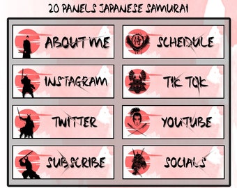 bye様オーダーページ Japanese Stream Panels for Twitch: Japan Ninja | Japan Panel