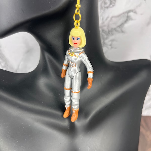 Worlds Smallest Astronaut Barbie Handmade singular Earring