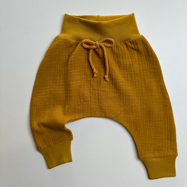 Baby, Pumphose, Musselin, Größe 56-92, Babyhose, Musselinhose