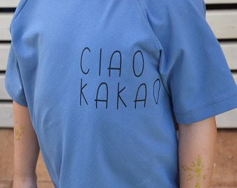 Cooles Oversizeshirt für Kinder, mit Plott, Ciao Kakao, Nice, Jersey, Kindershirt, kurzärmeliges Shirt, Basic Shirt, kurzarm