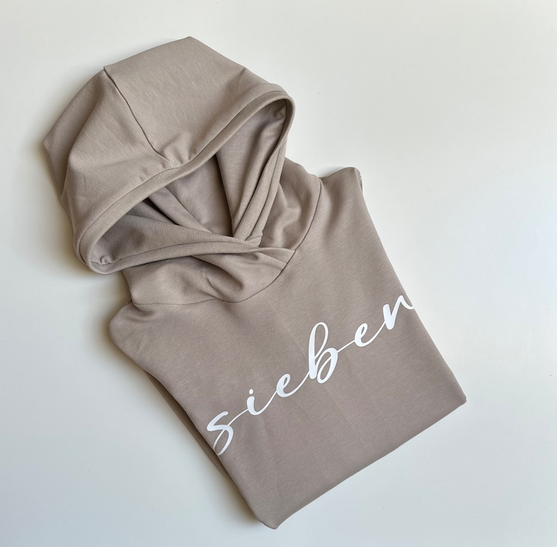 Geburtstagshoodie, Hoodie mit Name und Zahl, Pullover, Sommersweat, Geburtstag Bild 4