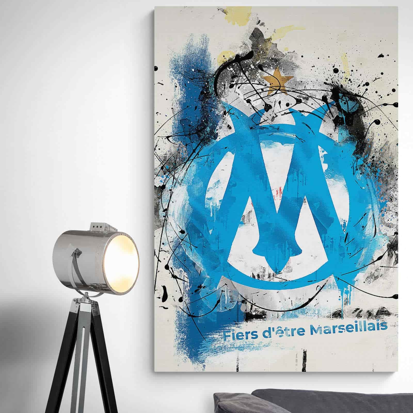Tableau Olympique de Marseille Street Graffiti