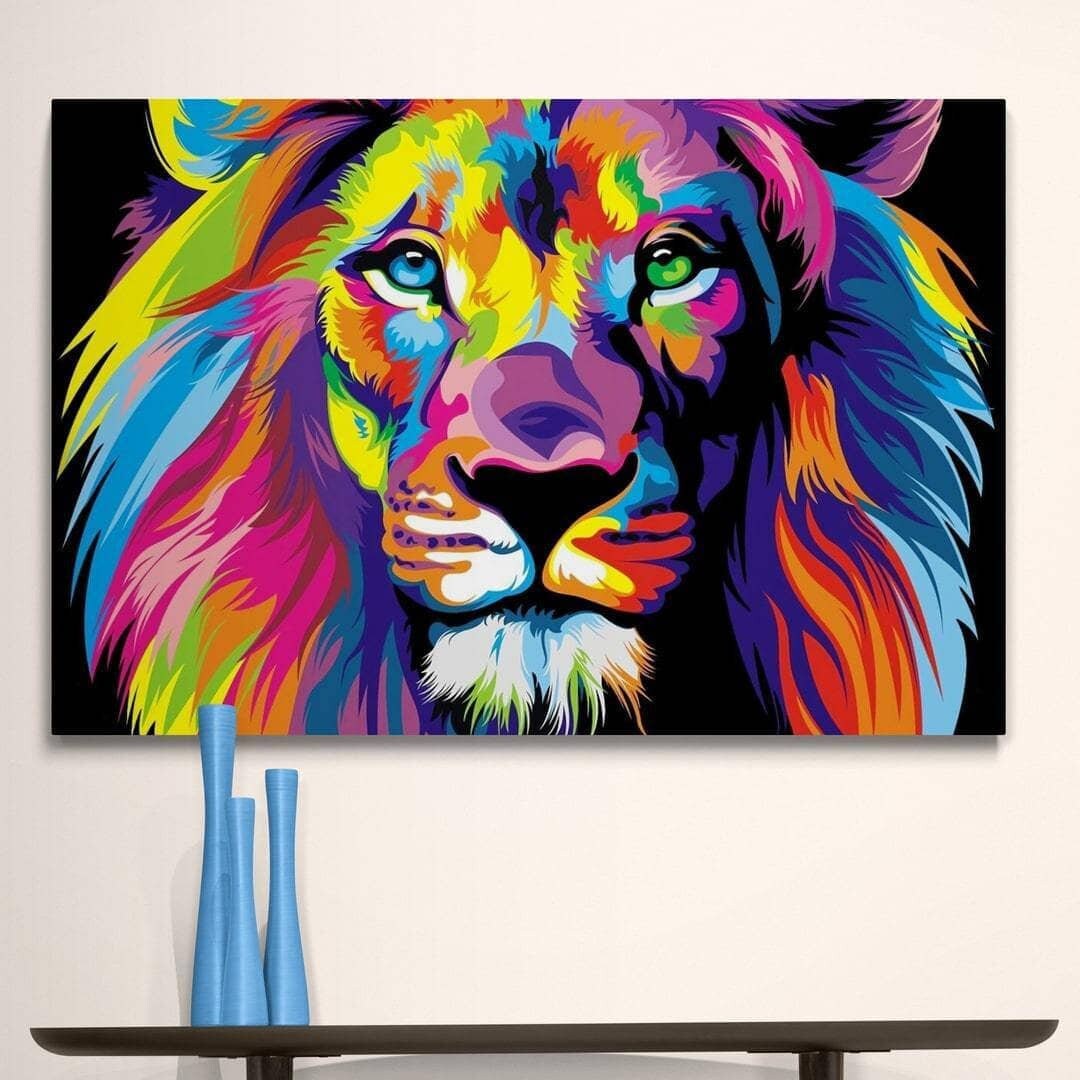 Tableau Lion Pop Art