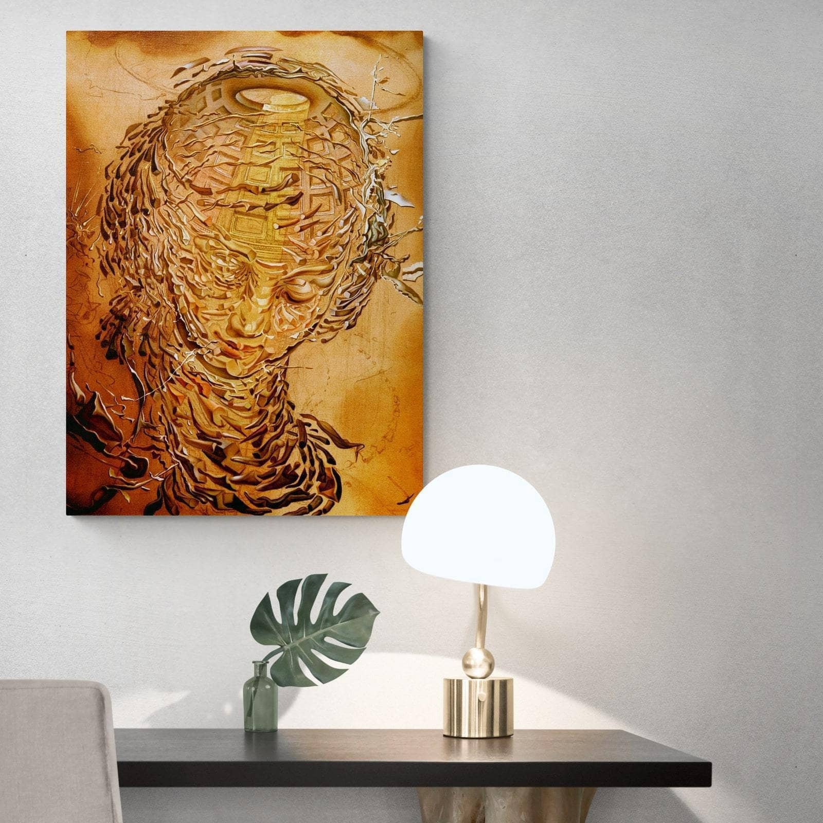 Tableau Salvador Dali Tête Raphaélesque Éclatée