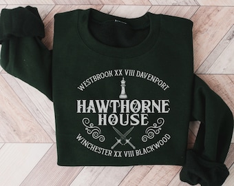 Suéter de Hawthorne House, sudadera de Inheritance Games, logotipo de Hawthorne, Jennifer Lynn Barnes, el legado de Hawthorne, artículos de Bookish