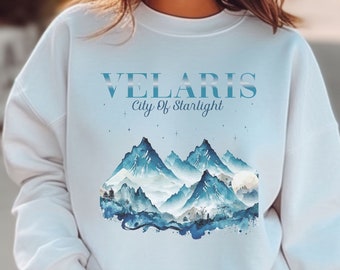 Velaris Sweatshirt, ACOTAR Merch, Bookish Night Court Tee, Stadt des Sternenlichts, SJM Haus des Windes, Prythian, Ein Gericht der Dornen