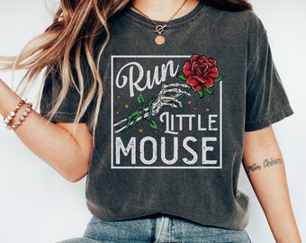 Run Little Mouse Comfort Colors T-Shirt, Dark Romance, Haunting Adeline, Buchliebhaber Geschenk, Zade und Adeline, Smut Reader Geschenk, Bücherwurm Shirt