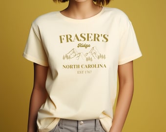 Fraser's Ridge Comfort Colors T-Shirt, Diana Gabaldon, Book Merch, Fraser's Ridge North Carolina, Outlander, Bookish, Jamie Fraser Shirt