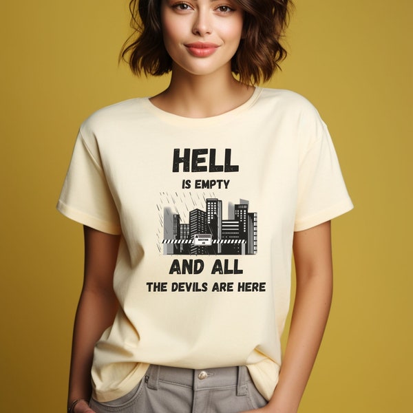 Hell Is Empty and All The Devils are Here Comfort Colors Shirt, Ignite Me, Tahereh Mafi, Shatter Me Series Shirt, Book Merch, Book Gift