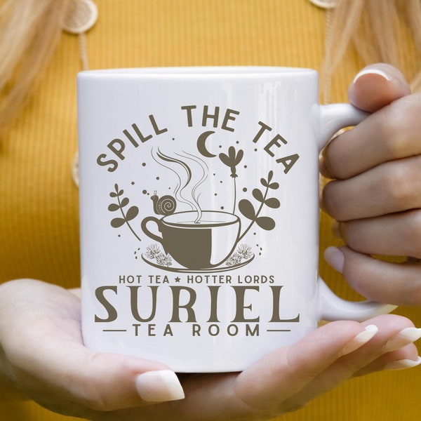 Suriel Tea Room Coffee Mug, A Court of Throns and Roses Mug, Sarah J Maas, ACOTAR, Suriel's Tearoom, High Lord Hot Tea Cup, Bookish Gift