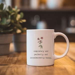 Custom Pride and Prejudice 15oz Ceramic Mug, Jane Austen White Coffee Mug, Feminist Mug, Literary Gifts, Book Lovers Gift, Bookish