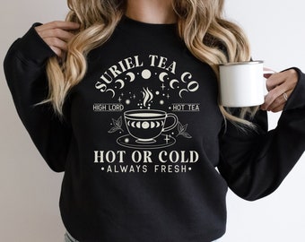 Suriel Tea Co Sweatshirt, Een Hof van Doornen en Rozen Trui, Sarah J Maas, ACOTAR Shirt, Suriel's Tearoom, High Lord Hot Tea, Bookish Gift
