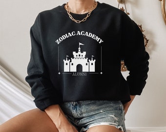 Bluza z kapturem Zodiac Academy, sweter absolwentów, sweter Bookish, bibliofil, gadżety Zodiac Academy, koszulka Caroline Peckham, prezenty dla miłośników książek