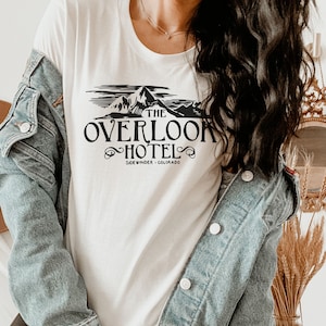 T-shirt inspiré de l&#39;hôtel Overlook, film d&#39;horreur de Stanley Kubrick, The Shining, cadeau fan de Stephen King, chemise de film d&#39;Halloween, Redrum