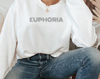 Euphorie Sweatshirt, Euphorie Crewneck, Euphoria Tv Show, Rue Euphoria, Euphoria Shirt, Rue Shirt, Euphoria merch, Zendaya vintage