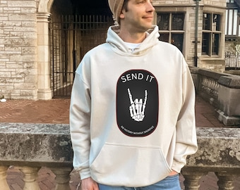 No Victory Without Sacrifice Hoodie, Skeleton Hoodie, Rock and Roll Shirt, Skeleton Hand Shirt, Unisex Hoodie For Rock Concert, Trendy Shirt