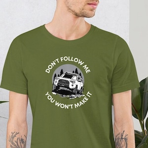 Toyota 4runner shirt, unisex 4runner tee, 4x4 Toyota T-shirt, dames Toyota shirt, heren Toyota shirt, overland shirt Olive