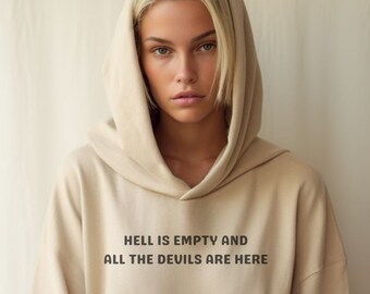 Shatter Me Hoodie, Hell Is Empty and All The Devils Are Here, Tahereh Mafi Merch, Shatter Me Series, BookTok, Book Gift, Shatter Me Merch