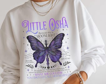 Quicksilver Little Osha Sweatshirt | Romantasy Bookish Pullover | Saeris Fane T-Shirt | Callie Hart Merch | Geschenk für Buchliebhaber
