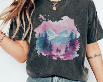 Camiseta de aventura, camisas de camping, camiseta de montaña, camisa de aventura, camisetas de excursionista, regalo para camisa amante de la naturaleza, regalo de camping, vacaciones