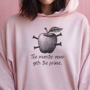 Mind F*ck-serien Hoodie, Monstret får aldrig prinsen Hoodie, Bokälskare Gåva, Lana Myers-tröja, ST Abby Merch Light Pink
