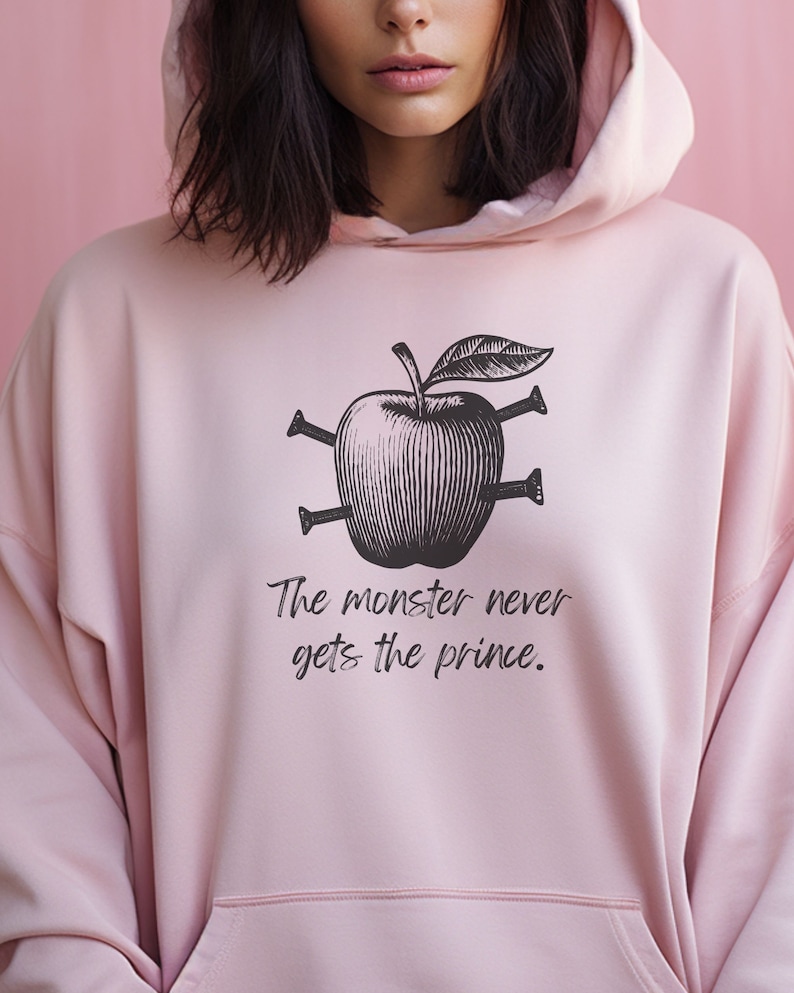 Mind F*ck-serien Hoodie, Monstret får aldrig prinsen Hoodie, Bokälskare Gåva, Lana Myers-tröja, ST Abby Merch Light Pink